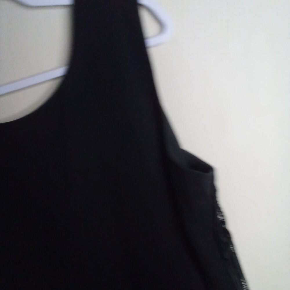 R & M Richards Blouse Women 22W 22 Sleeveless Lace Lined Feminine Goth Black - Picture 13 of 15